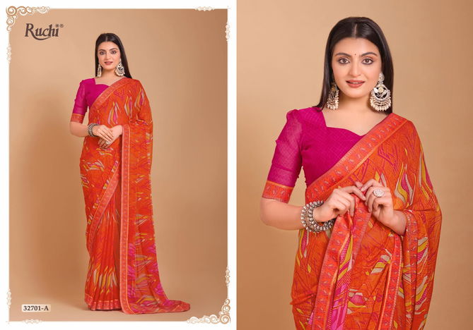 Vanilla Vol 7 By Ruchi Digital Printed Chiffon Sarees Wholesale Price In Surat